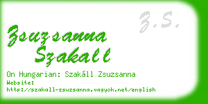 zsuzsanna szakall business card