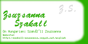 zsuzsanna szakall business card
